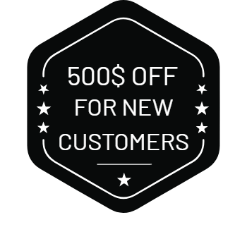 500$ off for new customers